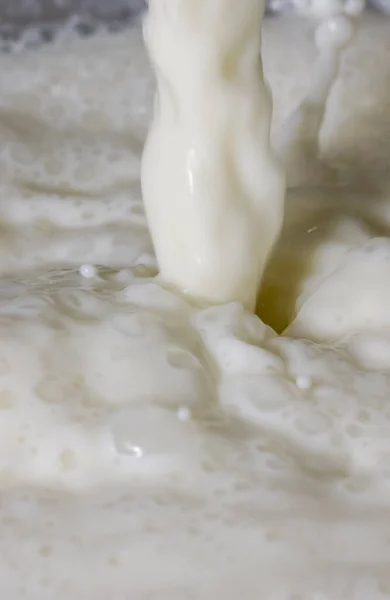 Frische Milch Blasen Bilden Szene Hintergrund — Stockfoto