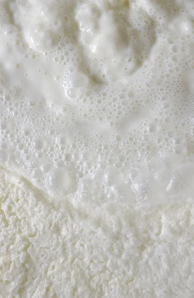 Frische Milch Blasen Bilden Szene Hintergrund — Stockfoto