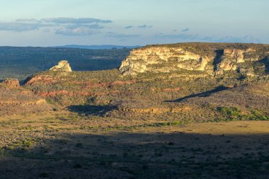 Catimbau Vadisi Panoramik Manzarası 27 Aralık 2025 'te Sandstone Cliffs, Buique, Pernambuco, Brezilya