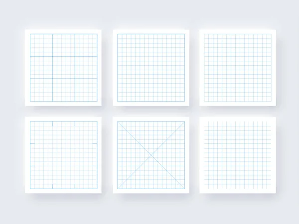 Square Grid Seamless Wireframe Texture Pattern Template — Stockvektor