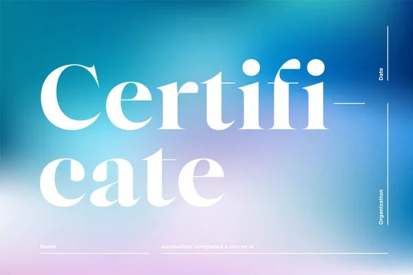 Sertifika Tasarımı Şablonu Yazdırma için Modern Mockup