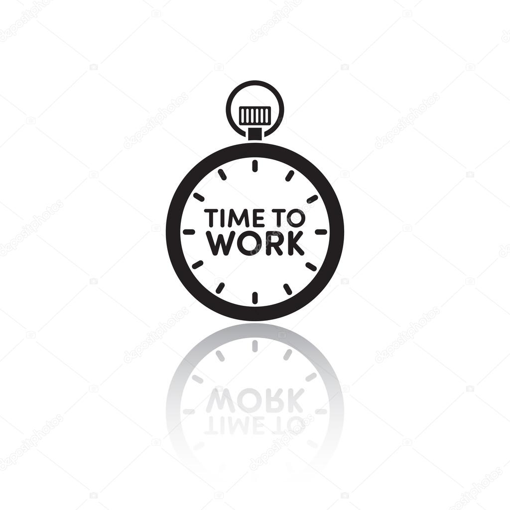 Time To Work Icon Stock Vector C Moryachok