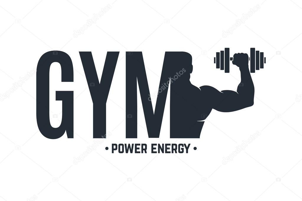 Logo Gym Silhouette Silhouette Stock Vector C Moryachok 107517668