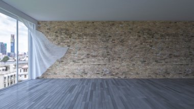 3ds iç tuğla duvar