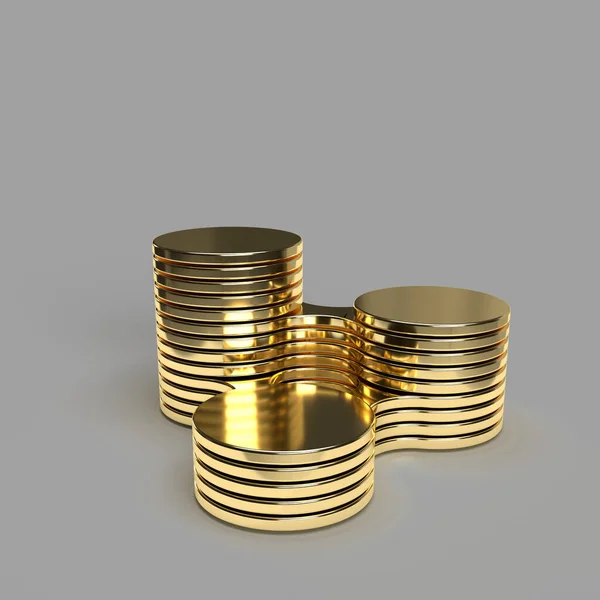 Rendering Image Product Stand Made Gold — Stock Photo, Image