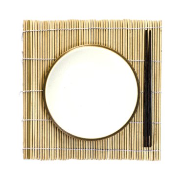 Japon yemeği boş tabak