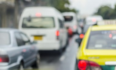 trafik sıkışıklığı, arka plan bulanıklık