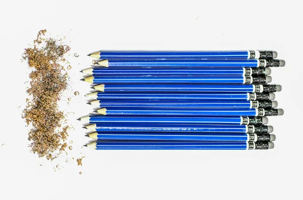 Close-up blue pencils — Stock Photo, Image