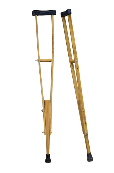 Crutch in legno e pelle — Foto Stock