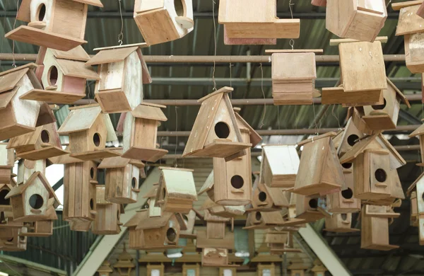 Wooden bird houses — Stock Photo, Image