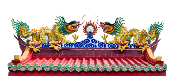 Drache auf chinesischem Tempel — Stockfoto