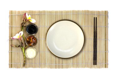 Japon yemeği boş tabak