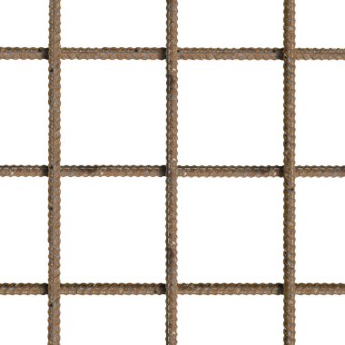 İnşaat demiri çelik pas dolu