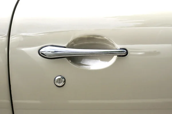 Door handle of a retro car — Stock Photo, Image