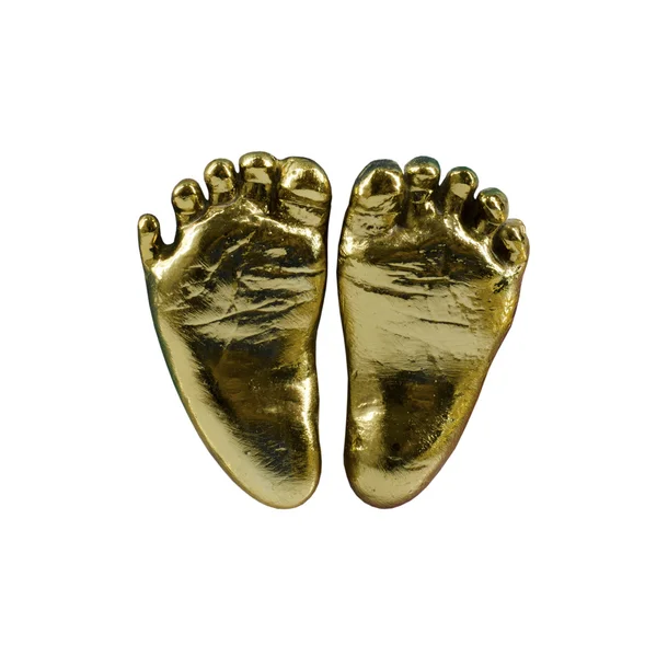 Fuß baby gold modell — Stockfoto
