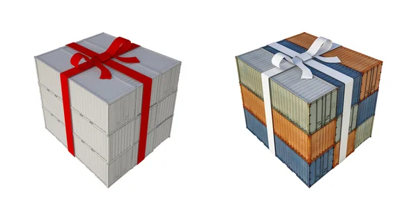 Container presentförpackning — Stockfoto