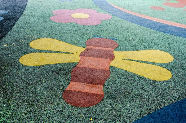 Färgglada golv i lekplats — Stockfoto
