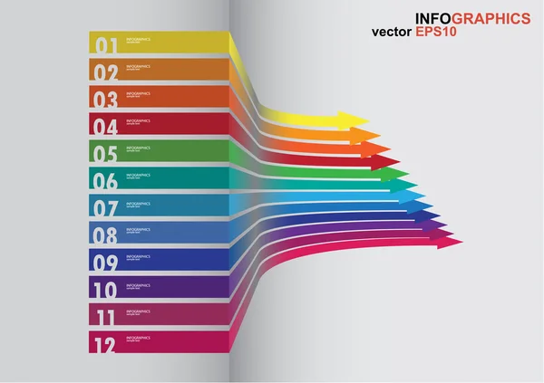 3D gebogen pijl — Stockvector