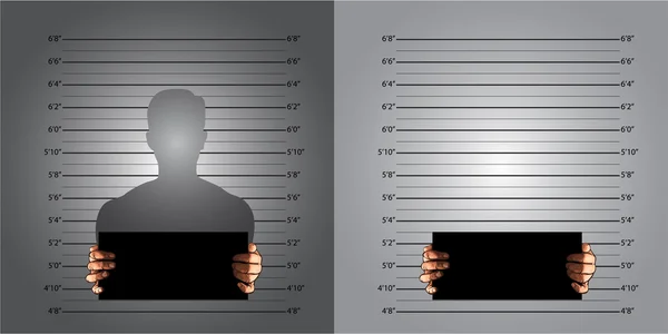 Measuring lines mugshot — Stock Vector