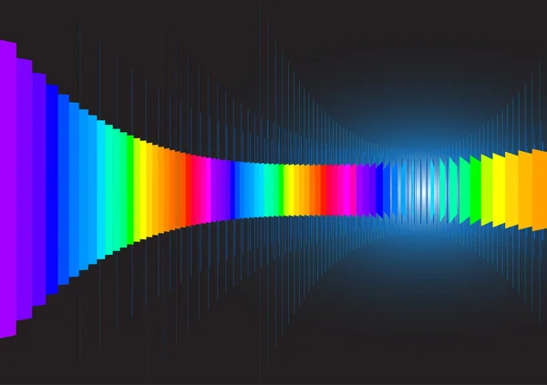 Spektrum renk uçak hizalamak için dalga formu — Stok Vektör
