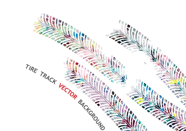 Kleurrijke band bijhouden op witte achtergrond — Stockvector
