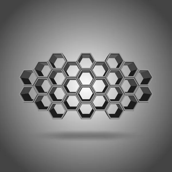 3d hexagon pattern — Stock Vector