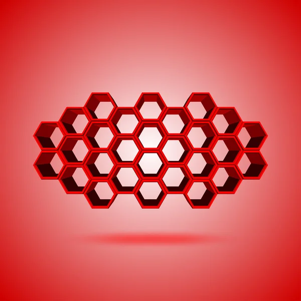 Modèle hexagonal 3d — Image vectorielle