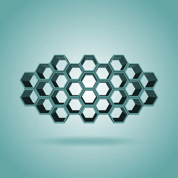 3d hexagon pattern — Stock Vector