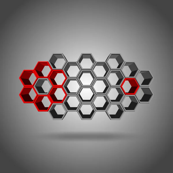 3d hexagon mönster — Stock vektor