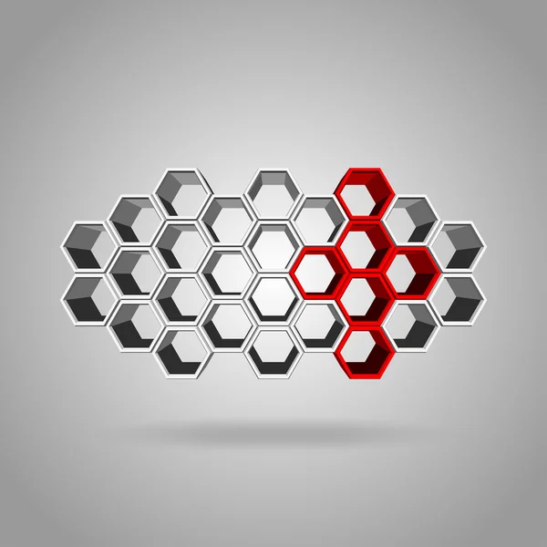 3d hexagon mönster — Stock vektor