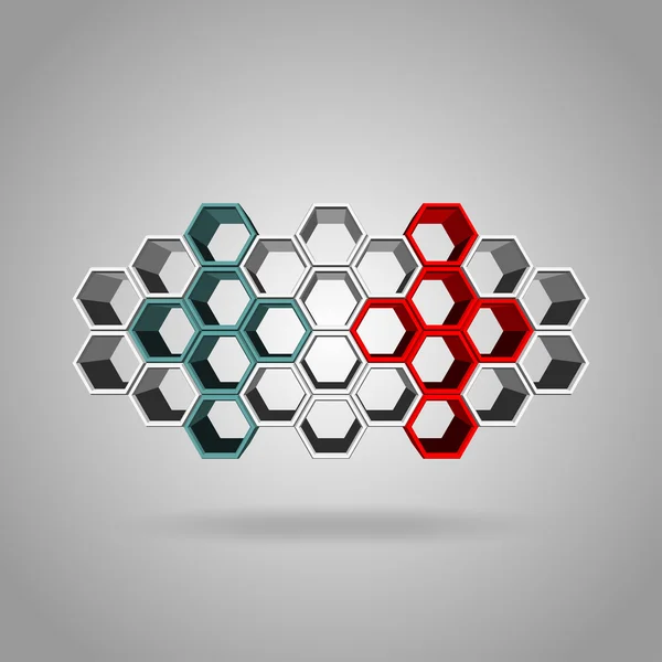 3d hexagon mönster — Stock vektor