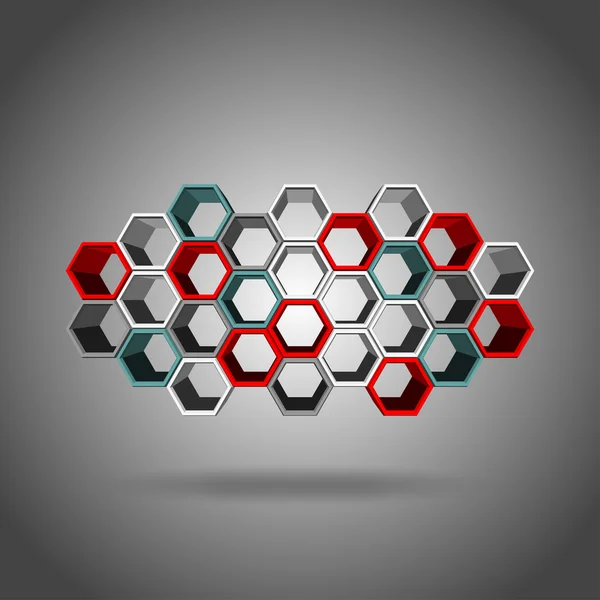 3d hexagon pattern — Stock Vector