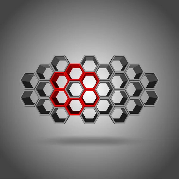 3d hexagon mönster — Stock vektor