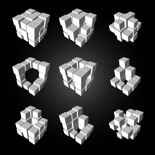 3d cubic — Stock Vector