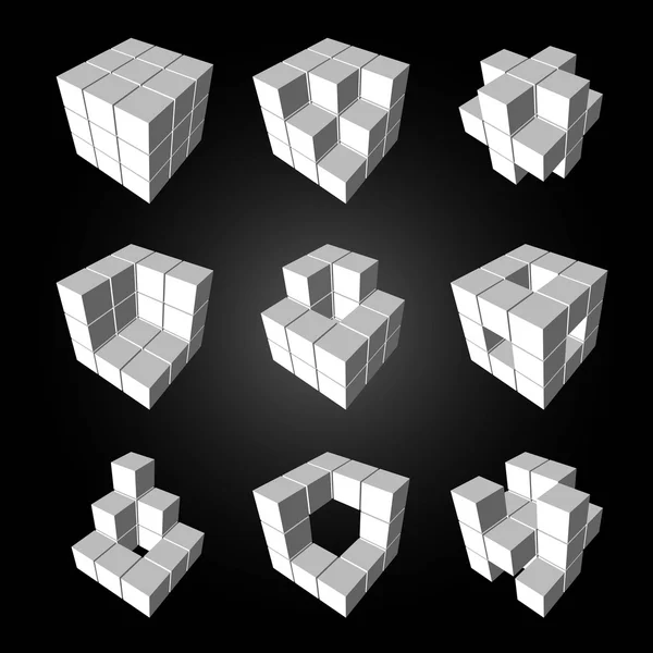 3d cubic — Stockvector