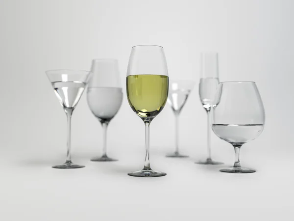 Wine in glasses — Stock Photo, Image