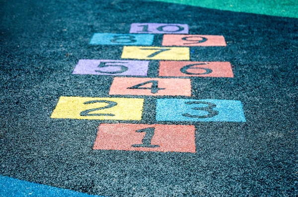 Nuber on playground — Stock Photo, Image