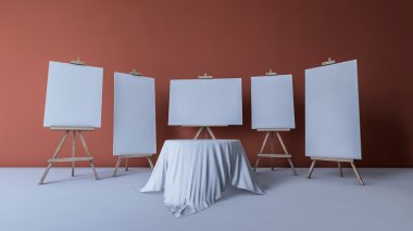 boyama için 3D render tripod