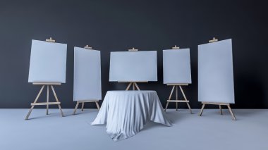 boyama için 3D render tripod