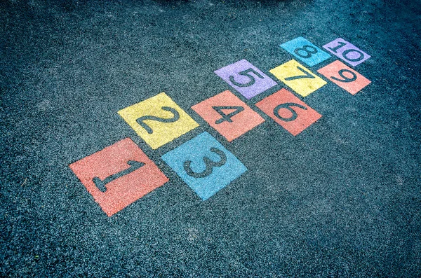 Nuber on playground — Stock Photo, Image