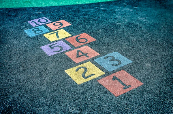 Nuber on playground — Stock Photo, Image