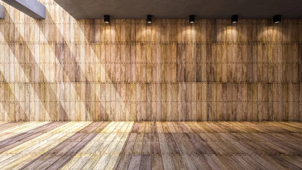 Parete e pavimento in legno — Foto Stock