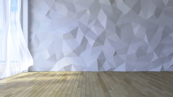 3D внутрішня стіна багатокутника — стокове фото