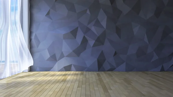 3D внутрішня стіна багатокутника — стокове фото