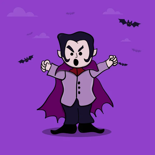 Illustration Vector Graphic Dracula Mascot Halloween Perfects Icon Mascot Symbol — Stock Vector