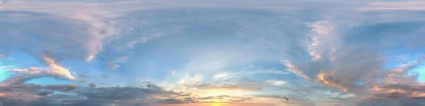 sky panorama with clouds without ground, for easy use in 3D graphics and panorama for composits in aerial and ground spherical panoramas as a sky dome