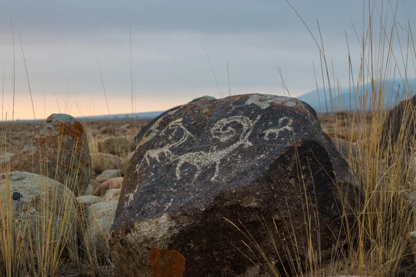 Ancient petroglyph Royalty Free Stock Images