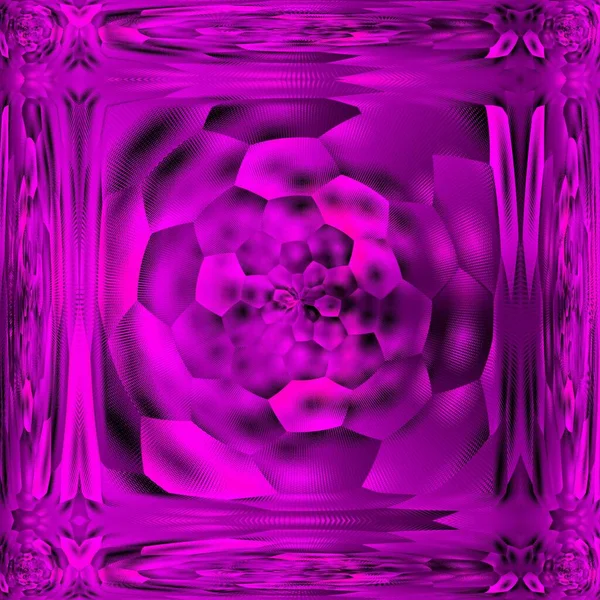 Nuances Violet Rose Futuriste Métallique Floral Fantaisie Texturé Motifs Design — Photo