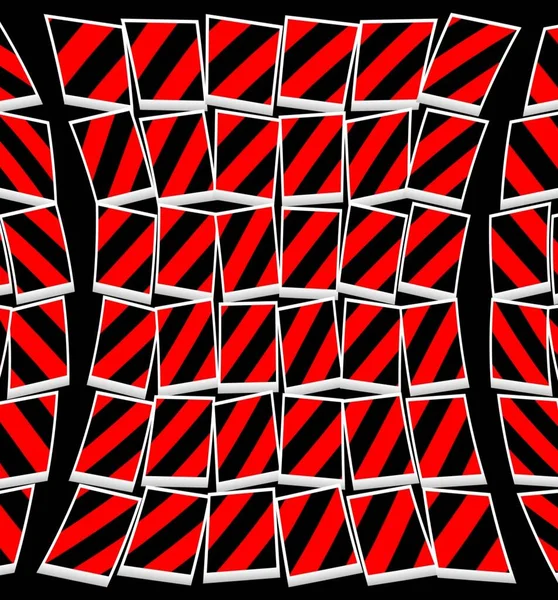 Шаблон Дизайн Многих Геометрических Иллюстраций Квадратов Красными Черными Диагональными Полосами — стоковое фото