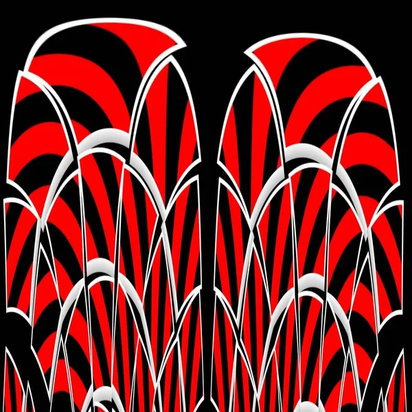 Шаблон Дизайн Многих Геометрических Иллюстраций Квадратов Красными Черными Диагональными Полосами — стоковое фото